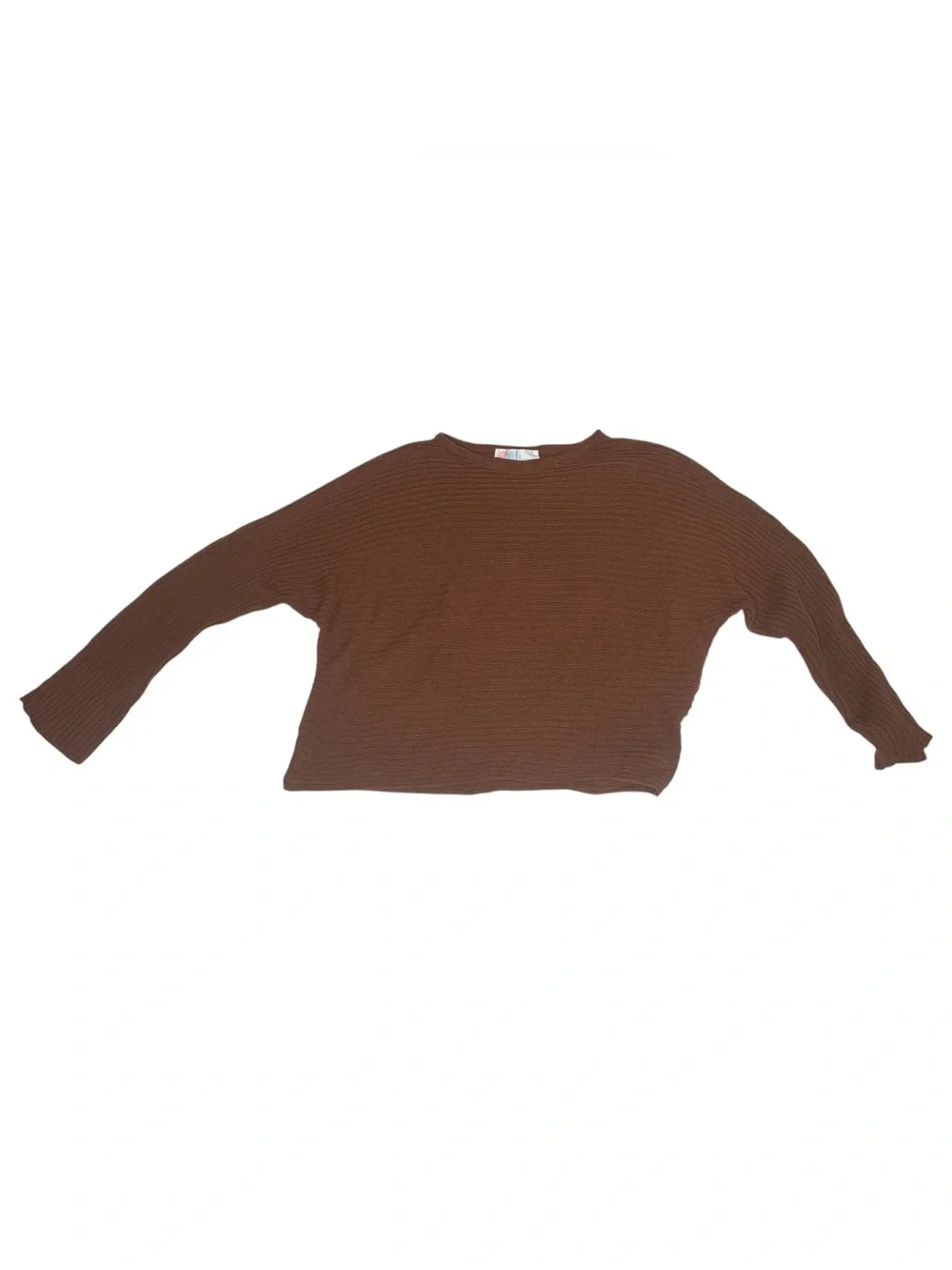 Free People Beach Imogene Sweater Pant Set Medium Cigar Brown Cotton Ribbed Knit - Picture 2 of 12